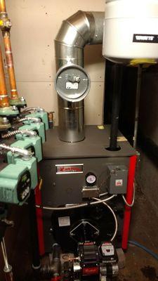 Oil fired crown replacement boilers