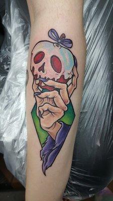 Super colorful evil queen tattoo by Cupcake