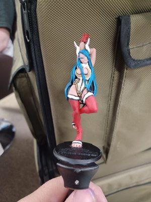 A 3d printed figure that was painted on paint day