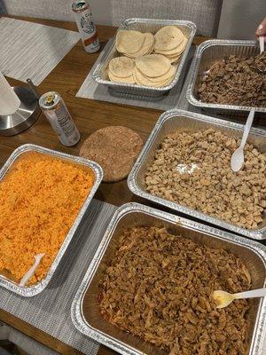 Catering taco bar