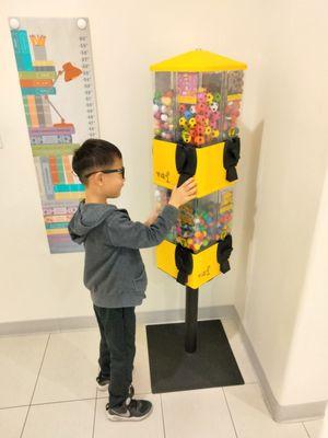 Picking out his prize for an excellent check up.. always his favorite part about going to the dentist!!