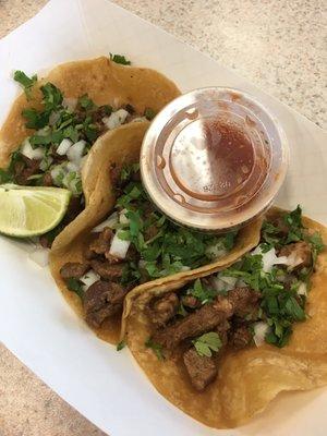 Beef street tacos.