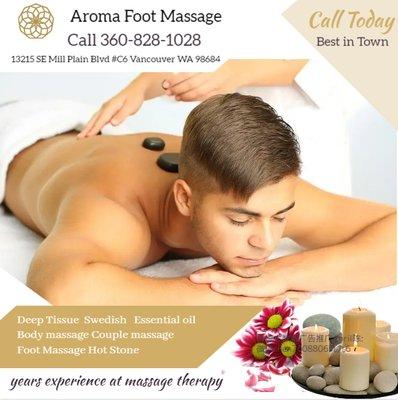 The full body massage targets all the major areas of the body that are most subject to strain and
discomfort including the ne...