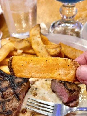 Seasoned steak fries side, came with steak meal