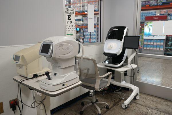 Machines for taking eye pressures and retinal pictures