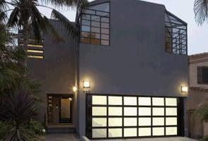 Sleek, sophisticated garage doors -- a unique look for today's more contemporary-styled homes.