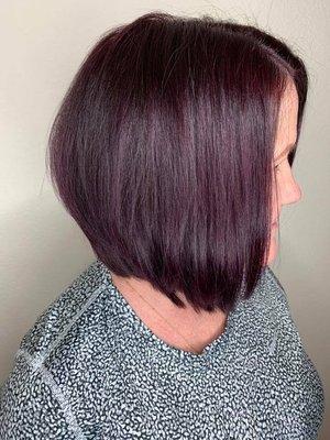 Fall isn't just for brown and caramel colors. Deep beautiful purple tone for the win!