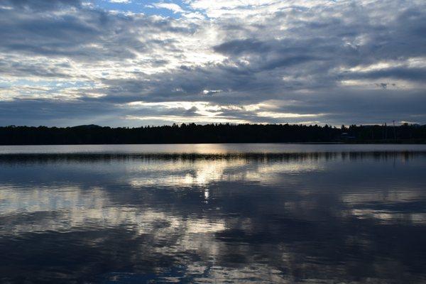 Morning on Lake Abanakee taken from from Locke Harbor