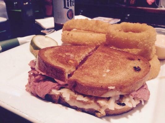 Sandwiches are very good. I enjoyed this Rueben and some onion rings.