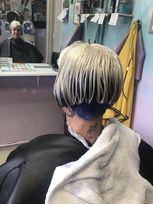 Women haircuts and color