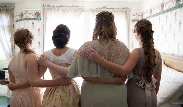 Improvised braids for my bridesmaids