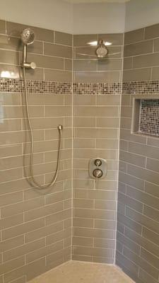 Installed new plumbing for hand held shower to accommodate a handicap shower.  Teamed up with Above and Beyond Remodeling for...