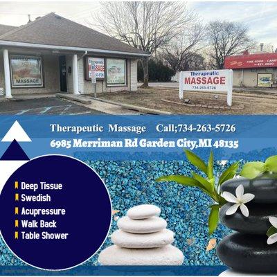 Therapeutic Massage
6985 Merriman RD Garden City, MI 48135
Call:734-263-5726