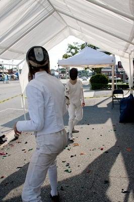 Bastille Day fencing.