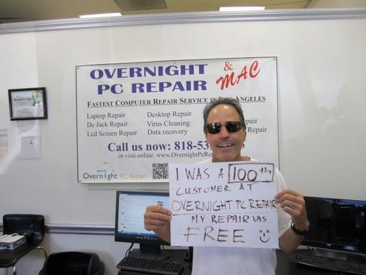 this guy is smiling because he got his macbook os upgraded, virus cleaning and anti-virus for a year at no cost! macbook repair is our most