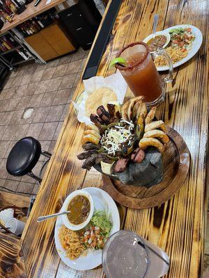 molcajete for two and michelada ‼