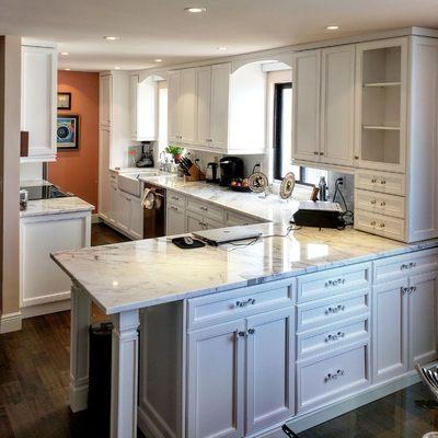 A kitchen we refinished for a customer on manalapan.