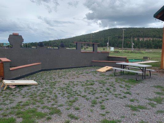 Outside okay area corn hole