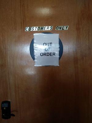 Is there somebody can check this out?? How long can you restroom be out of order?