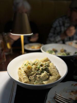 Pistachio creame rigatoni!!  I hear it's reviewed in the latest Baltimore Magazine