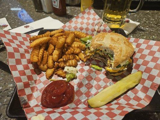 This bacon cheeseburger from Nathan's was surprisingly good!