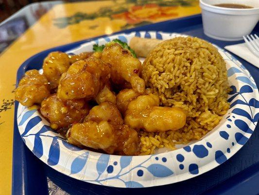 L16. Orange Chicken Lunch Special