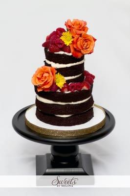 "Naked" style cake