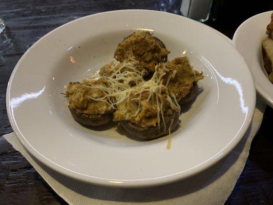 Crab stuffed mushrooms appetizer