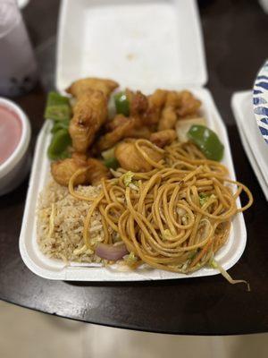 Lunch special: sweet and sour chicken for my toddler