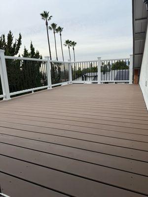 Once solid color deck stain was applied