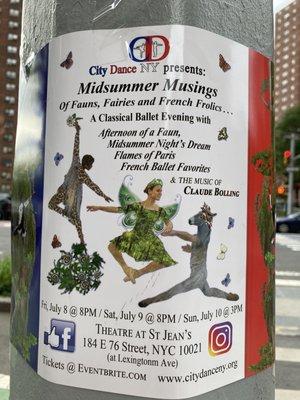 City Dance performance at St. Jean's. July 8th, 9th and 10th 2022. Here's details. Posted 07/03/22