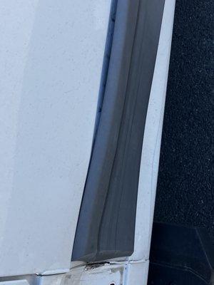 Additional damage to qtr panel