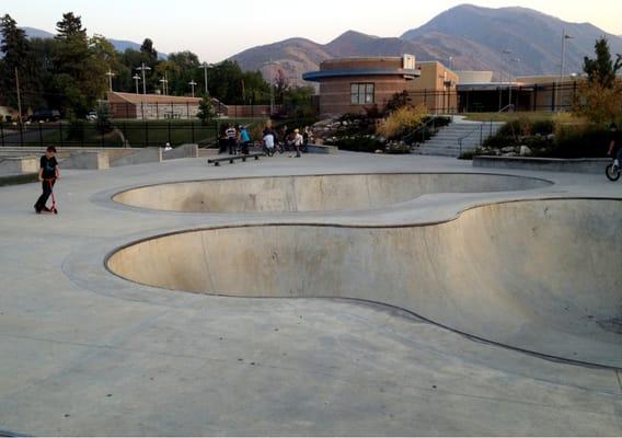 Thankfully, the kidney bowl is easily claimed for skating.