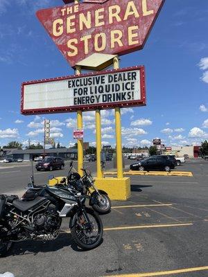 Dedicated motorcycle parking!