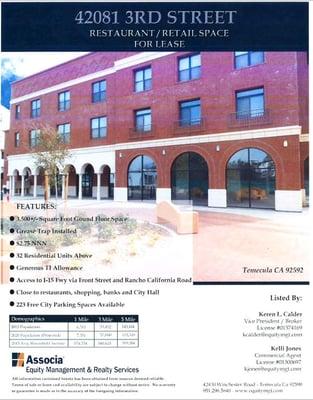 Associa Equity Management & Realty Services helps you lease in Old Town Temecula. Contact Kelli Jones (951)296-3808