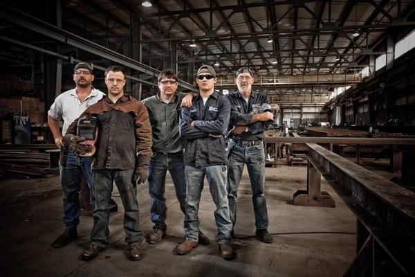 Line workers at the Industrial Door Factory in Columbia TN. Photographed for IDCs rebranding campaign.