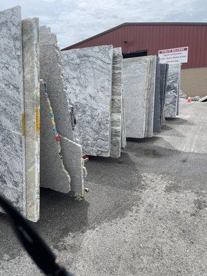 Slabs of granite