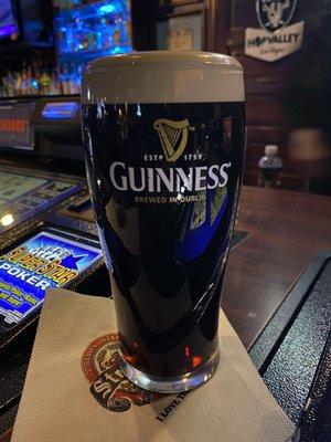 Perfectly poured Guinness by Erin.