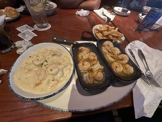 Choose Three (Double Scampi and Shrimp Linguini Alfredo)