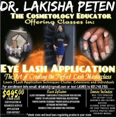 Lash application class