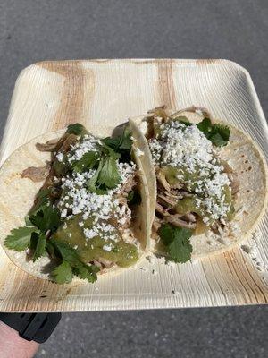 Green Chili Pork Tacos with Salsa Verde