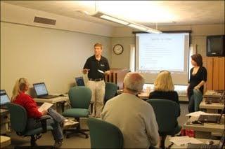 Volunteer computer class being hosted by FireLogic at the Park Ridge Public Library