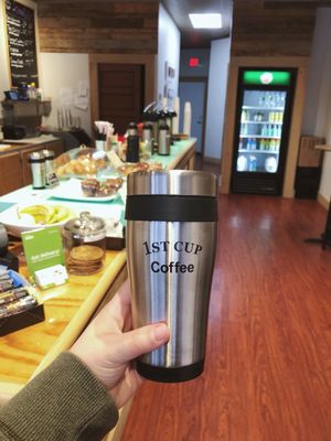 They have self serve coffee and you can get your own travel mug!