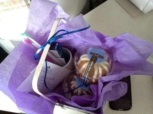 Such a nice surprise! This is what they send as a thank you for referrals! It doesn't get better than this office:-)