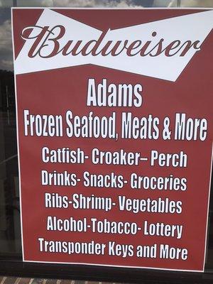 Adams Frozen Seafood Meats & More