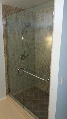 Another frameless shower enclosure