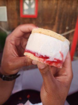 Ice cream cookie sandwich... yum!