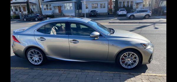 very clean car  57000 miles only i hit on the front bumper and got fix   2017 lexus is f sport AWD