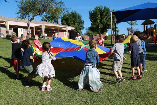 Our play based Preschool makes learning fun - especially on Outdoor days!