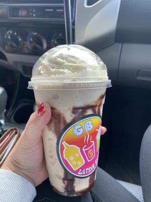 Chocolate Mazapán Frap. Very good!!! Tastes just like mazapán candy.